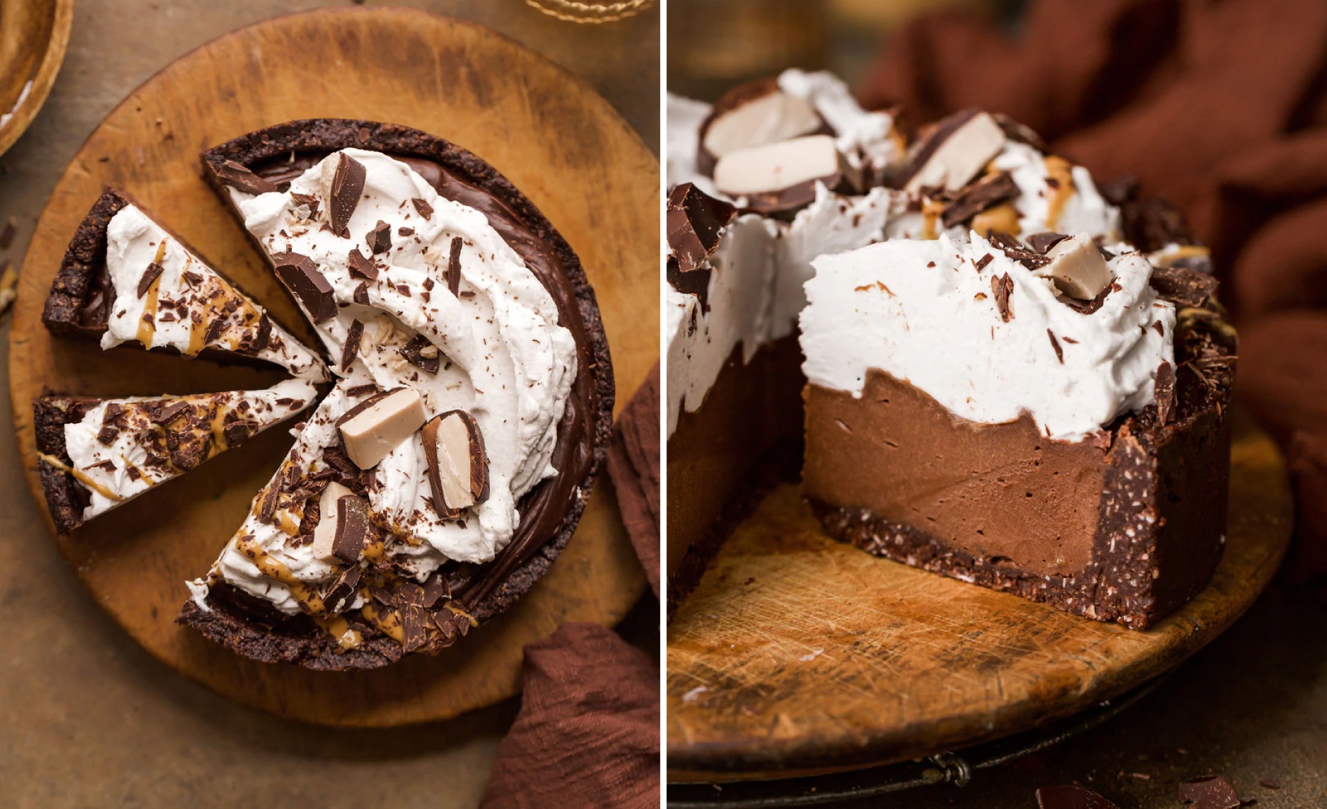 Vegan Chocolate Bavarian Pie